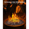 VEVOR Fire Glass, 20 LBS / 9.0 KG High-Temperature Resistant Fireplace Rocks, 1/2-Inch / 12.7 mm Reflective & Smokeless Firepit Glass Rock, High Luster Stone Landscaping for Fire Pit Table, Copper