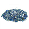 VEVOR Fire Glass, 10 LBS / 4.5 KG Fireplace Rocks, 1/2-Inch / 12.7 mm Reflective Firepit Glass Rock, High Luster & Smokeless Stone Landscaping for Fire Pit Table, Cobalt Blue + Aqua Blue + Clear
