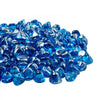 VEVOR Fire Glass, 10LBS / 4.5KG High-Temperature Resistant Fireplace Rocks, 1 Inch / 25.4 mm Reflective Firepit Glass Diamond Beads, High Luster Stone Landscaping for Fire Pit Table, Caribbean Blue