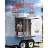 VEVOR Concession Window Folding Shelf 36x36in Aluminum Alloy Service Window, for Food Truck, Up to 85 Degrees, with 4 Sliding Screen Windows, Awning Door and Drag Hook, Rainwater Resistant
