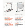 VEVOR Concession Window Folding Shelf 36x36in Aluminum Alloy Service Window, for Food Truck, Up to 85 Degrees, with Awning Door and Drag Hook, Rainwater Resistant