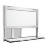 VEVOR Concession Window Folding Shelf 48x36in Aluminum Alloy Service Window, for Food Truck, Up to 85 Degrees, with 4 Sliding Screen Windows, Awning Door and Drag Hook, Rainwater Resistant