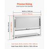 VEVOR Concession Window Folding Shelf 48x36in Aluminum Alloy Service Window, for Food Truck, Up to 85 Degrees, with Awning Door and Drag Hook, Rainwater Resistant