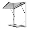 VEVOR Concession Window Folding Shelf 48x36in Aluminum Alloy Service Window, for Food Truck, Up to 85 Degrees, with Awning Door and Drag Hook, Rainwater Resistant