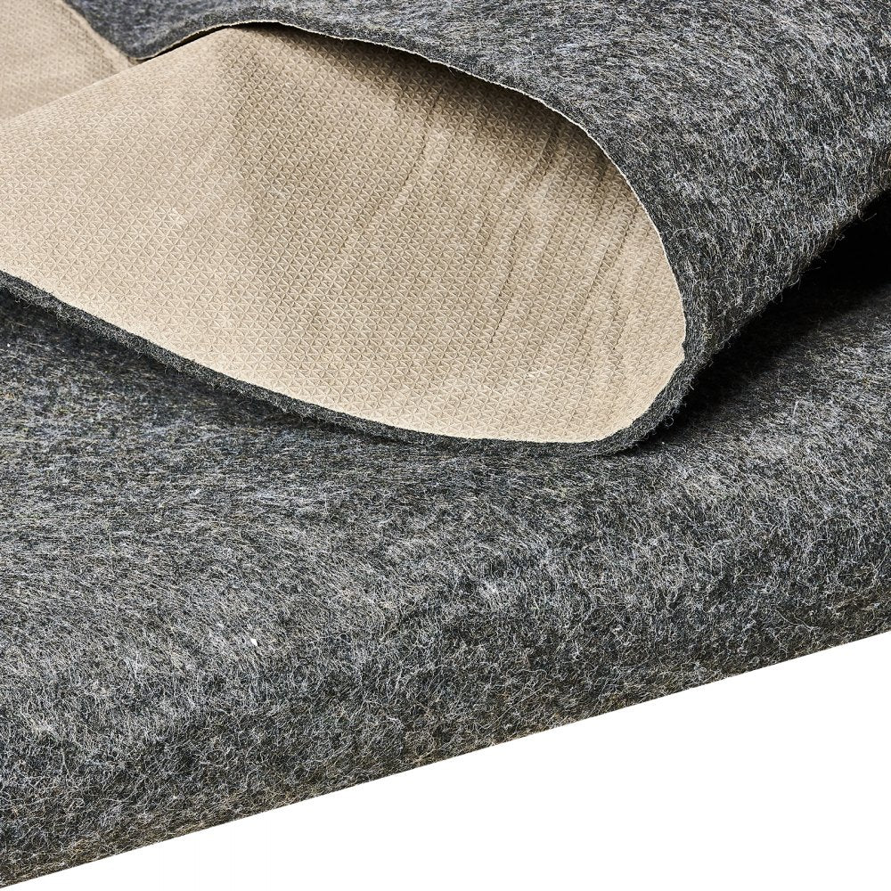 VEVOR - Slip-Resistant Rug Pad - Protective Cushioning Carpet Pad - 9' x 12' - 1/4"Thick - Dual Surface - Polyester Felt + Latex - Gray - 10-11㎡ Area Carpet Padding Rug Cushion Safe for All Floors