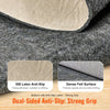VEVOR Slip-Resistant Rug Pad, Protective Cushioning Carpet Pad, 2'x8' (7.87' Actual) - 1/4"Thick - Dual Surface - Polyester Felt + Latex, 1-2㎡ Area Carpet Padding Rug Cushion Safe for All Floors, Grey