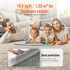 VEVOR Slip-Resistant Rug Pad, Protective Cushioning Carpet Pad, 2'x8' (7.87' Actual) - 1/4"Thick - Dual Surface - Polyester Felt + Latex, 1-2㎡ Area Carpet Padding Rug Cushion Safe for All Floors, Grey