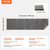 VEVOR Slip-Resistant Rug Pad, Protective Cushioning Carpet Pad, 2'x8' (7.87' Actual) - 1/4"Thick - Dual Surface - Polyester Felt + Latex, 1-2㎡ Area Carpet Padding Rug Cushion Safe for All Floors, Grey