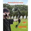 VEVOR Compound Bow Archery, Adjustable 19-30 in Draw Length Compound Bow Package for Beginner, 19-70 Lbs Draw Weight Archery Bows and Arrow Set, Right Hand Kit with Hunting Equipment, 320 fps, Black