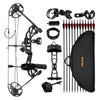 VEVOR Compound Bow Archery, Adjustable 19-30 in Draw Length Compound Bow Package for Beginner, 19-70 Lbs Draw Weight Archery Bows and Arrow Set, Right Hand Kit with Hunting Equipment, 320 fps, Black