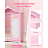 VEVOR Kids Dress Up Storage, with Mirror, Dress Up Closet, Kids Armoire Wardrobe Closet for Little Girls, Toddler Costume Organizer, Pretend Princess Storage Dresser, for Bedroom, Girls Room, Pink