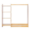 VEVOR Kids Dress Up Storage, with Mirror, Wooden Kids Dress Up Rack, Toddler Wardrobe Closet for Little Girls, Storage Armoire, Costume Organizer, Children Playroom Furniture, for Bedroom, Natural