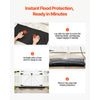 VEVOR Flood Barrier, 10 Pack, 1.4 x 2.7 ft Flood Bags with Bucket, Reusable Water Absorbent Barrier Activated by Water, Sandless Sandbags Blockage, Flooding Prevention Bags for Door, Basement, Garage