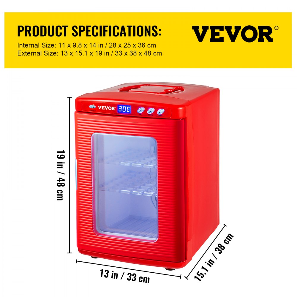 VEVOR Reptile Incubator 25L Digital Egg Incubator 5-42°C for Small Reptiles