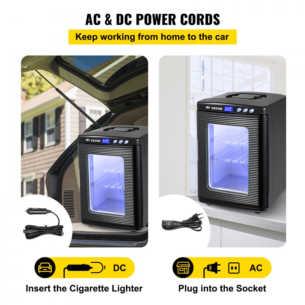 VEVOR Egg Incubator and Hatcher 25L Black Reptile Egg Incubator 5-42°C Scientific Hatcher Heating Bright LED Digital Display For Small Animals