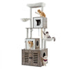 VEVOR Large Cat Tree with Litter Box Enclosure, 72.83 inches Tall, 2-in-1 Cat Tower, Multi-level Cat Condo Furniture with Sisal Scratching Posts, Perches, Hammock, Big Kittens House for Indoor Cats