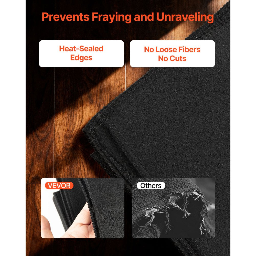 VEVOR Carbon Felt Welding Blanket, 40" x 40" Flame Retardant Welding Blanket, Up to 1800°F Heat Resistant Safety Protection Blanket, 3.5mm Thickened Carbon Fiber Fireproof Insulation Mat Pad