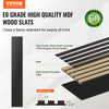 VEVOR Wood Slat Acoustic Panels, 7.9 x 94.5 inch, MDF Accent Wooden Wall Panels for Modern Interior Wall Decor, Faux Wood Wall Board Panels for Noise Reduction, Black Oak