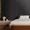 VEVOR Wood Slat Acoustic Panels, 7.9 x 94.5 inch, MDF Accent Wooden Wall Panels for Modern Interior Wall Decor, Faux Wood Wall Board Panels for Noise Reduction, Black Oak