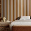 VEVOR Wood Slat Acoustic Panels, 23.6 x 47.2 inch, MDF Accent Wooden Wall Panels for Modern Interior Wall Decor, Faux Wood Wall Board Panels for Noise Reduction, Light Oak