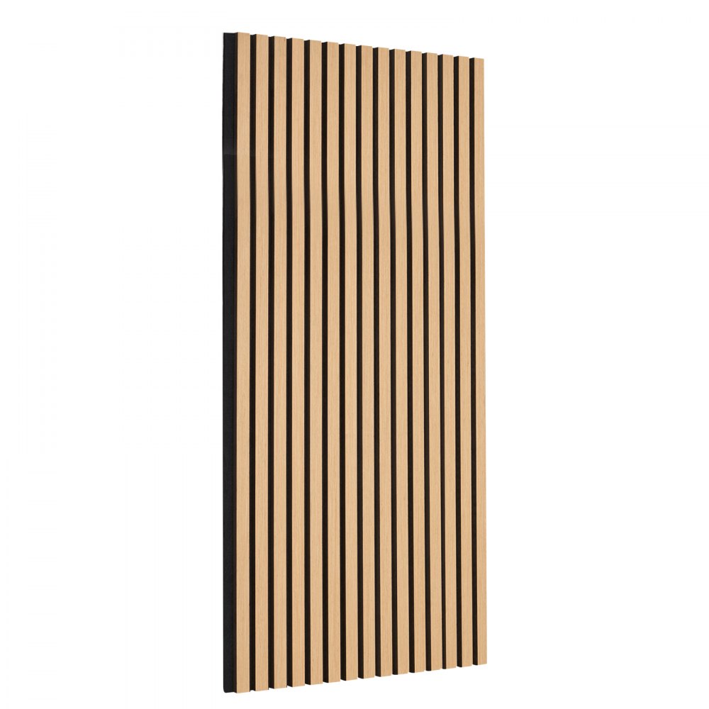 VEVOR Wood Slat Acoustic Panels, 23.6 x 47.2 inch, MDF Accent Wooden Wall Panels for Modern Interior Wall Decor, Faux Wood Wall Board Panels for Noise Reduction, Light Oak