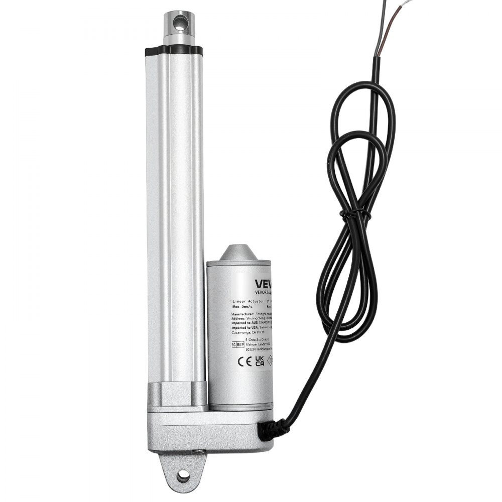 VEVOR 12V Linear Actuator, 6 Inch IP65 Waterproof Linear Actuator, 675lbs/3000N 0.2"/s Motion Actuators with Mounting Brackets for Outdoor Use