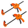 VEVOR Bar Clamps for Woodworking, 2-Pack 12" One-Handed Clamp/Spreader, Quick-Change F Clamp with 300 lbs Load Limit, High-strength Plastic and Carbon Steel, Wood clamps for Woodworking Metal working