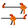 VEVOR Bar Clamps for Woodworking, 2-Pack 12" One-Handed Clamp/Spreader, Quick-Change F Clamp with 300 lbs Load Limit, High-strength Plastic and Carbon Steel, Wood clamps for Woodworking Metal working