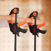 VEVOR Bar Clamps for Woodworking, 2-Pack 12 inch and 2-Pack 6 inch, One-Handed Clamp/Spreader, Quick-Grip F-Clamp with 154 lbs Load Limit, Premium Plastic and Steel, for Woodworking Metal working