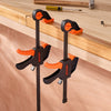 VEVOR Bar Clamps for Woodworking, 2-Pack 12 inch and 2-Pack 6 inch, One-Handed Clamp/Spreader, Quick-Grip F-Clamp with 154 lbs Load Limit, Premium Plastic and Steel, for Woodworking Metal working