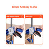 VEVOR Bar Clamps for Woodworking, 2-Pack 24 inch One-Handed Clamp/Spreader, Quick-Grip F-Clamp with 340 lbs Load Limit, Premium Plastic and Carbon Steel, for Woodworking Metal working, Blue + Black