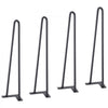 VEVOR 19" Hairpin Furniture Legs, Metal Home DIY Projects for Nightstand, Coffee Table, Desk, 500lbs Load Capacity with Rubber Floor Protectors, Metal Heavy Duty Sturdy Modern Table Legs, 4PCS Black