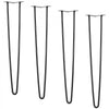 VEVOR 28" Hairpin Furniture Legs, Metal Home DIY Projects for Nightstand, Coffee Table, Desk, 500lbs Load Capacity with Rubber Floor Protectors, Metal Heavy Duty Sturdy Modern Table Legs, 4PCS Black