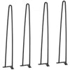 VEVOR 28" Hairpin Furniture Legs, Metal Home DIY Projects for Nightstand, Coffee Table, Desk, 500lbs Load Capacity with Rubber Floor Protectors, Metal Heavy Duty Sturdy Modern Table Legs, 4PCS Black