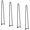 VEVOR 28" Hairpin Furniture Legs, Metal Home DIY Projects for Nightstand, Coffee Table, Desk, 500lbs Load Capacity with Rubber Floor Protectors, Metal Heavy Duty Sturdy Modern Table Legs, 4PCS Black