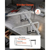 VEVOR Bar Clamps for Woodworking, 4-Pack, 12" Opening, 4.72 in Throat Depth, 1200 lbs Load Limit, Sturdy Steel Forging and Casting, with Swivel Jaw and T-Handle, for Wood Working and Metal Working