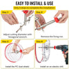 VEVOR Adjustable Hole Saw Cutter Kit, 1-5/8\" to 11-13 /16\" (40-300 mm), Recessed Hole Saw with PC Dust Shield, Two Replaceable Pilot Drill Bits, for Recessed Lights, Ceiling Speakers, Vent Holes