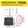 VEVOR Adjustable Hole Saw Cutter Kit, 1-5/8" to 8" (40-200 mm), Two Replaceable Pilot Drill Bits, Twin Blade Recessed Hole Saw with PC Dust Shield, for Recessed Lights, Ceiling Speakers, Vent Holes