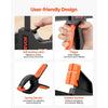 VEVOR Bar Clamps for Woodworking, 8-Pack, 6" and 12", with Spring Clamps, One-Handed Clamp/Spreader, 154 lbs Load Limit, Quick Release, Self-Locking Design, for Wood Working and Metal Working