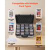 VEVOR Graded Card Case 4 Row 162 PSA Slab Storage Box with Combination Lock, Baseball Sports Trading Cards Holder Collector with 12 Dividers, Holds 130 SGC 115 BGS 585 Top Loaders & 999+ Loose Cards