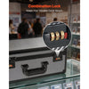 VEVOR Graded Card Case 4 Row 162 PSA Slab Storage Box with Combination Lock, Baseball Sports Trading Cards Holder Collector with 12 Dividers, Holds 130 SGC 115 BGS 585 Top Loaders & 999+ Loose Cards