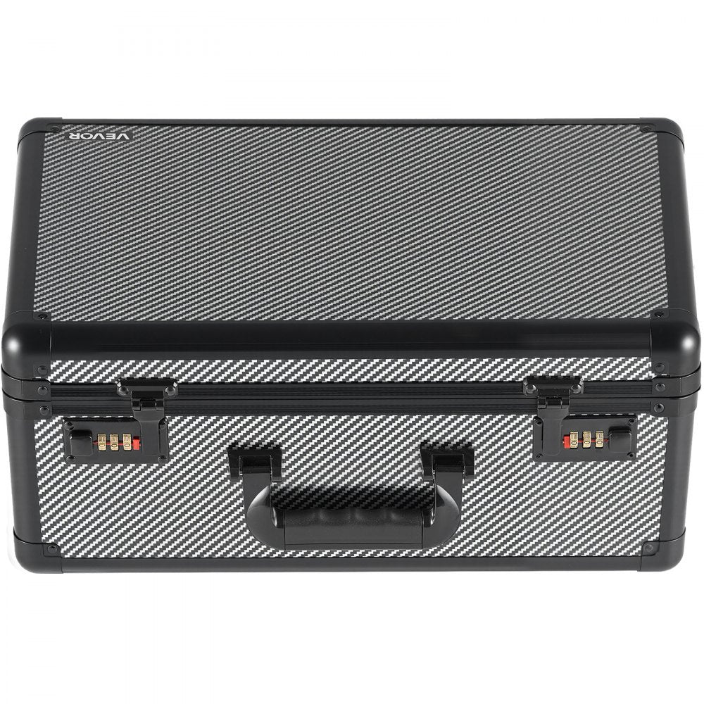 VEVOR Graded Card Case 4 Row 162 PSA Slab Storage Box with Combination Lock, Baseball Sports Trading Cards Holder Collector with 12 Dividers, Holds 130 SGC 115 BGS 585 Top Loaders & 999+ Loose Cards