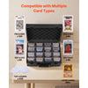 VEVOR Graded Card Case 4 Row 120 PSA Slab Storage Box with Secure Lock, Baseball Sports Trading Cards Holder Collector with 12 Dividers, Key, Holds 95 SGC 85 BGS 435 Top Loaders & 999+ Loose Cards