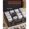 VEVOR Graded Card Case 4 Row 120 PSA Slab Storage Box with Secure Lock, Baseball Sports Trading Cards Holder Collector with 12 Dividers, Key, Holds 95 SGC 85 BGS 435 Top Loaders & 999+ Loose Cards