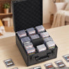 VEVOR Graded Card Case 3 Row 150 PSA Slab Storage Box with Secure Lock, Baseball Sports Trading Cards Holder Collector with 12 Dividers, Key, Holds 100 SGC 80 BGS 500 Top Loaders & 999+ Loose Cards