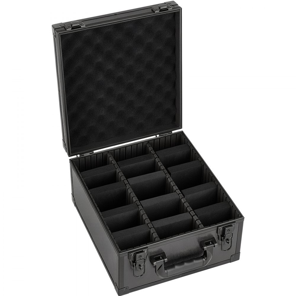 VEVOR Graded Card Case 3 Row 150 PSA Slab Storage Box with Secure Lock, Baseball Sports Trading Cards Holder Collector with 12 Dividers, Key, Holds 100 SGC 80 BGS 500 Top Loaders & 999+ Loose Cards