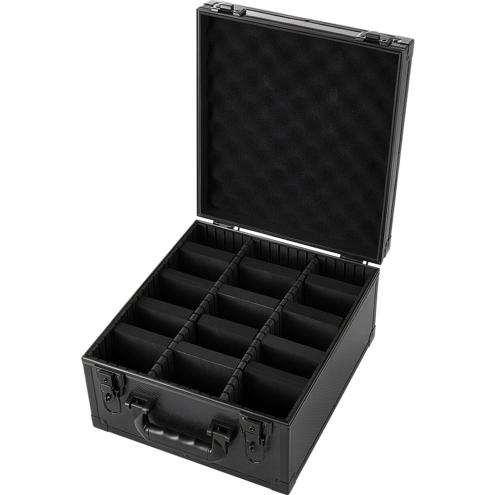VEVOR Graded Card Case 3 Row 150 PSA Slab Storage Box with Secure Lock, Baseball Sports Trading Cards Holder Collector with 12 Dividers, Key, Holds 100 SGC 80 BGS 500 Top Loaders & 999+ Loose Cards