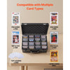 VEVOR Graded Card Case 4 Row 152 PSA Slab Storage Box TSA Approved Lock, Baseball Sports Trading Cards Holder Collector, with 12 Dividers, Holds 120 SGC 100 BGS 550 Top Loaders & 999+ Loose Cards
