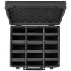 VEVOR Graded Card Case 3 Row 180 PSA Slab Storage Box with Secure Lock, Baseball Sports Trading Cards Holder Collector with 12 Dividers, Key, Holds 120 SGC 100 BGS 520 Top Loaders & 999+ Loose Cards