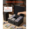 VEVOR Graded Card Case 3 Row 180 PSA Slab Storage Box with Mechanical Lock, Baseball Sports Trading Cards Holder Collector with 12 Dividers, Holds 120 SGC 100 BGS 520 Top Loaders & 999+ Loose Cards